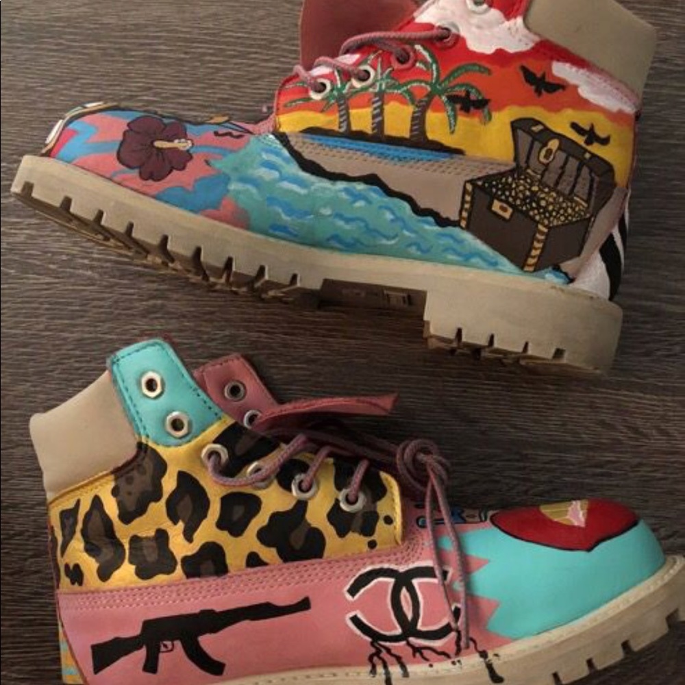 Custom painted Timberlands